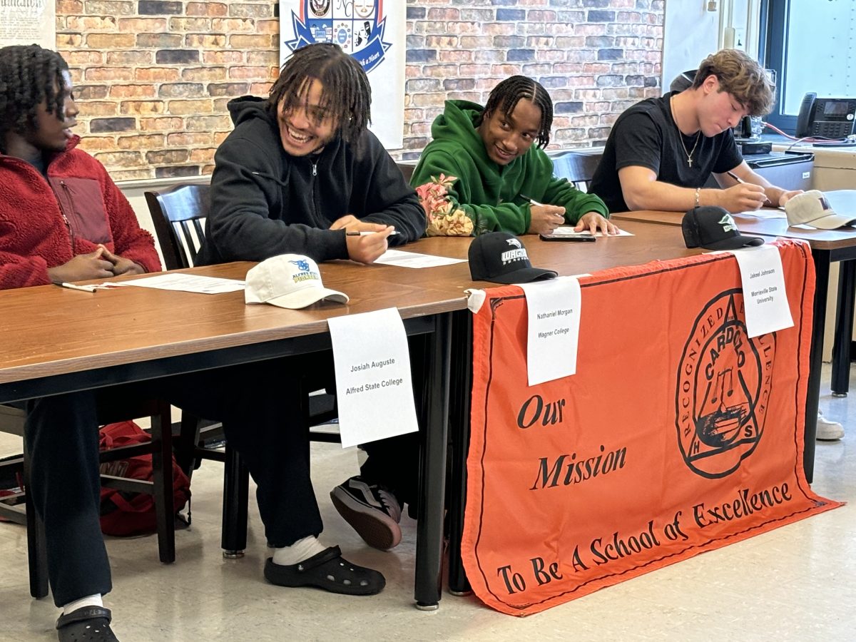 Cardozo's Varsity Football Team Celebrates College Signing Day for Senior Players