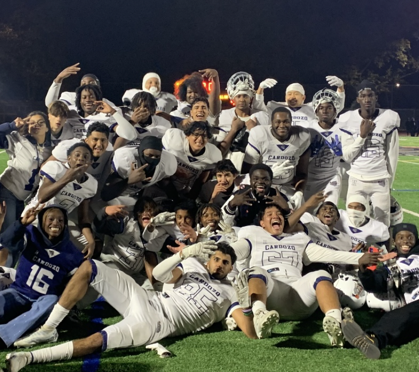 Cardozo's Varsity Football Team Celebrates Homecoming Victory Over Bayside High