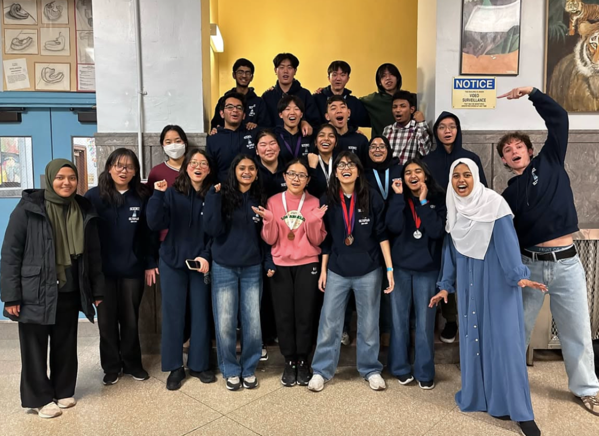 Cardozo High School's Science Olympiad Team poses, celebrating their road to States. 