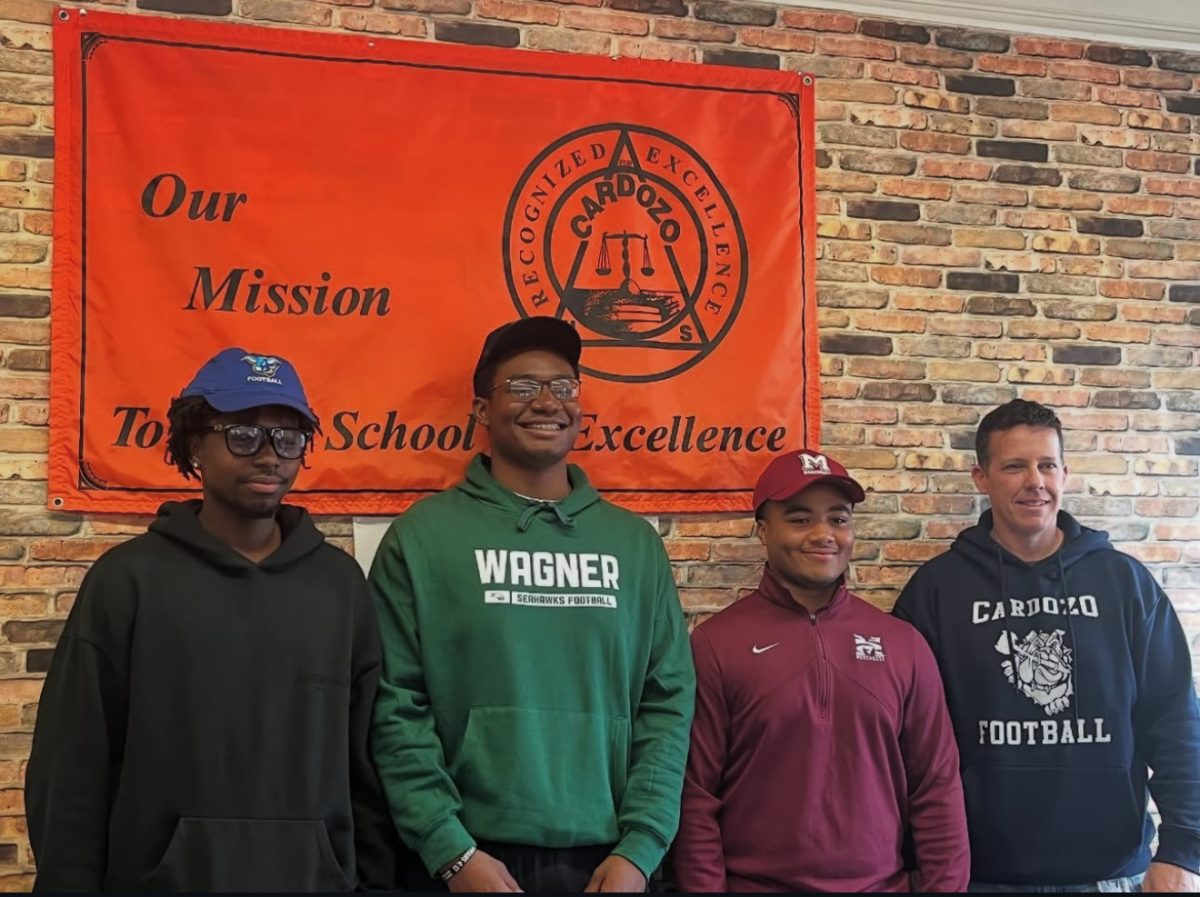 Coach O'Connor celebrated the achievements of the three senior players, who helped the team get big wins throughout their four years at Cardozo. 