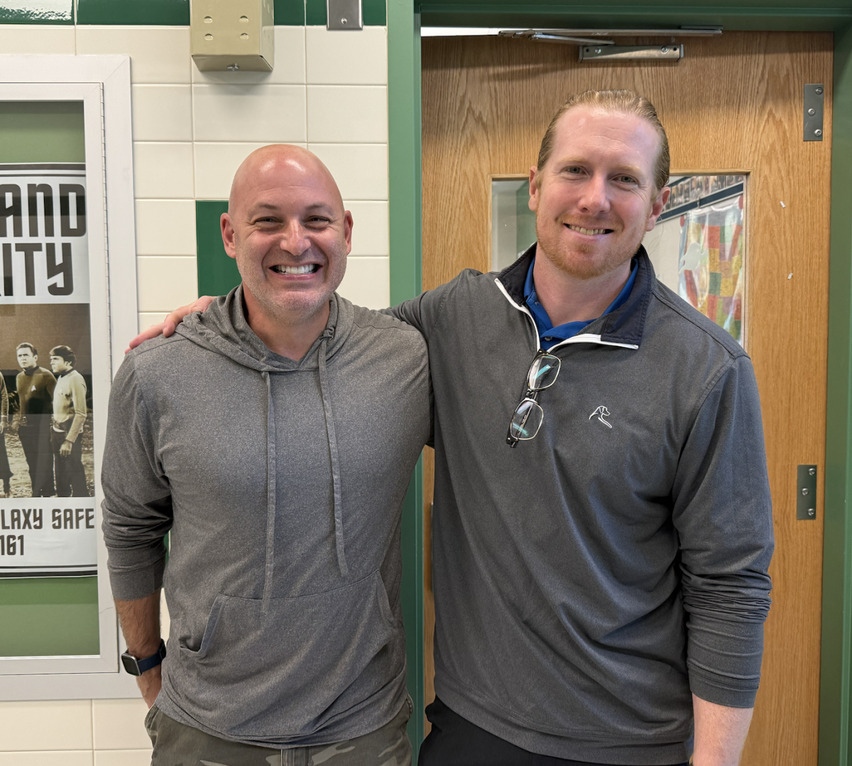 Mr. Hashinsky and Mr. King go head-to-head in their fantasy league weekly. Photo by Mrs. Gutterman. 