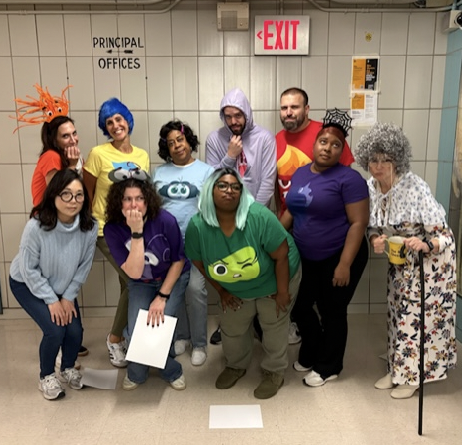 The Guidance Department showcased to own and celebrate emotions with their Halloween costume this year. Photo submitted by Cardozo Guidance. 